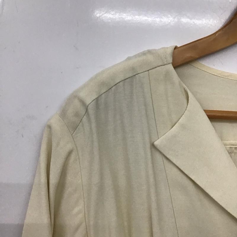 マウジー MOUSSY ワンピース ロングスカート 010ds530-2290 TUCKWAIST LS SHIRTドレス 1 無地 アイボリー / アイボリー /  レディース USED 古着 中古 10149629