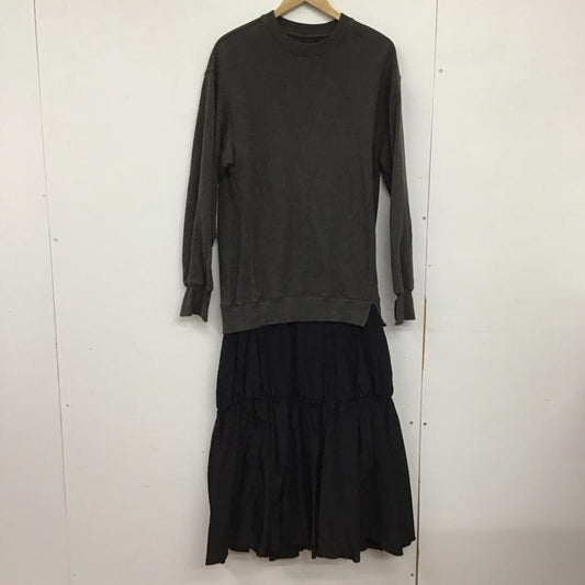 アングリッド Ungrid ワンピース ロングスカート 長袖ロングワンピース フレアスカート FREE 無地 黒 / ブラック /  レディース USED 古着 中古 10149631