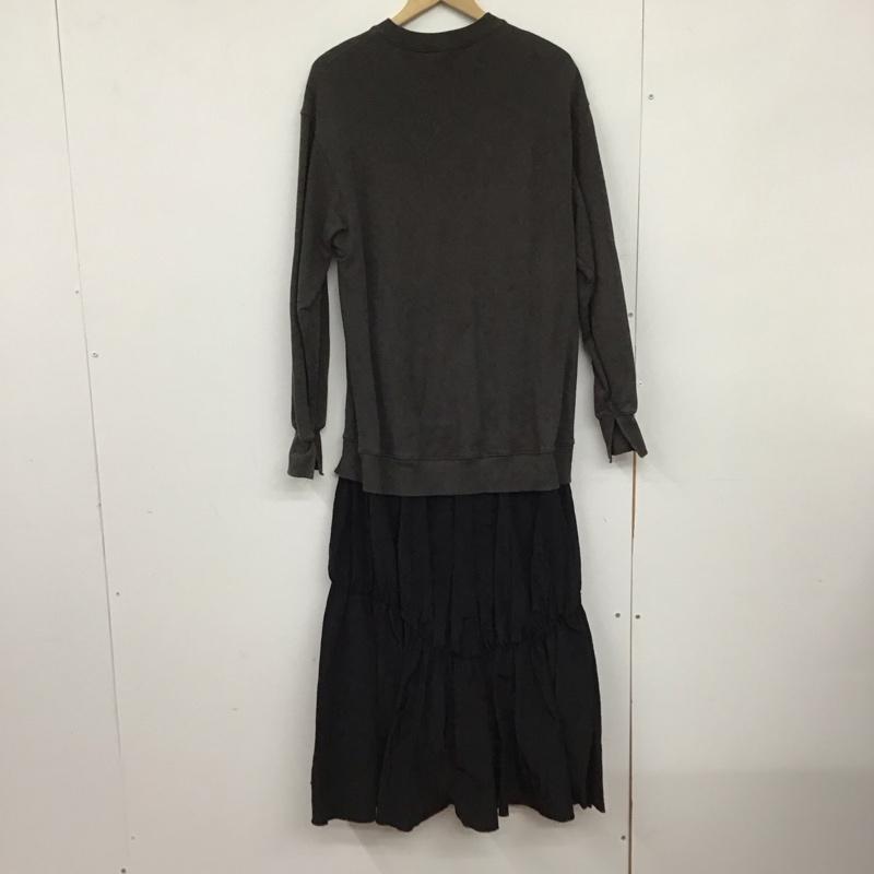 アングリッド Ungrid ワンピース ロングスカート 長袖ロングワンピース フレアスカート FREE 無地 黒 / ブラック /  レディース USED 古着 中古 10149631