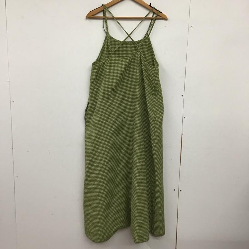 フリークスストア FREAK S STORE ワンピース ロングスカート キャミワンピース フレアスカート ノースリーブワンピース FREE チェック 薄緑 / ライトグリーン /  レディース USED 古着 中古 10149637
