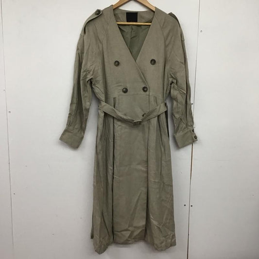 ケービーエフ KBF ジャケット、上着 ジャンパー、ブルゾン ロングコートジャケット アウター ノーカラージャケット ONE SIZE 無地 ベージュ / ベージュ /  レディース USED 古着 中古 10149640