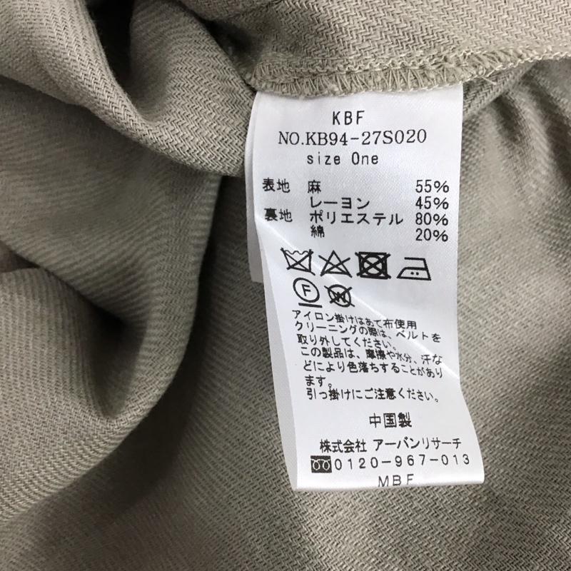 ケービーエフ KBF ジャケット、上着 ジャンパー、ブルゾン ロングコートジャケット アウター ノーカラージャケット ONE SIZE 無地 ベージュ / ベージュ /  レディース USED 古着 中古 10149640