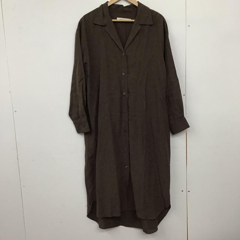 マウジー MOUSSY シャツ、ブラウス 長袖 010dsh30-2570 DRAPELOOSELONGSHIRT FREE 無地 ダークブラウン / ダークブラウン /  レディース USED 古着 中古 10149650