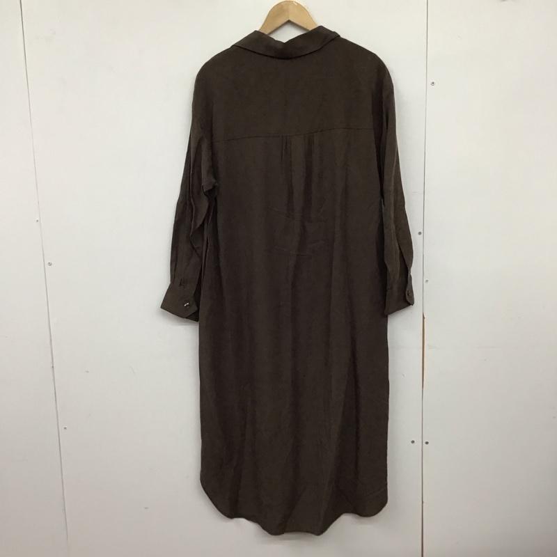 マウジー MOUSSY シャツ、ブラウス 長袖 010dsh30-2570 DRAPELOOSELONGSHIRT FREE 無地 ダークブラウン / ダークブラウン /  レディース USED 古着 中古 10149650