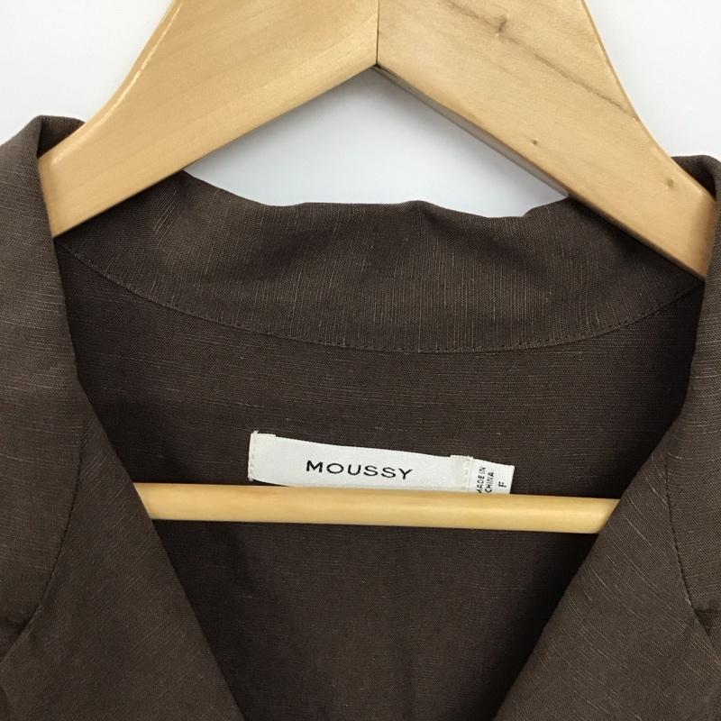 マウジー MOUSSY シャツ、ブラウス 長袖 010dsh30-2570 DRAPELOOSELONGSHIRT FREE 無地 ダークブラウン / ダークブラウン /  レディース USED 古着 中古 10149650