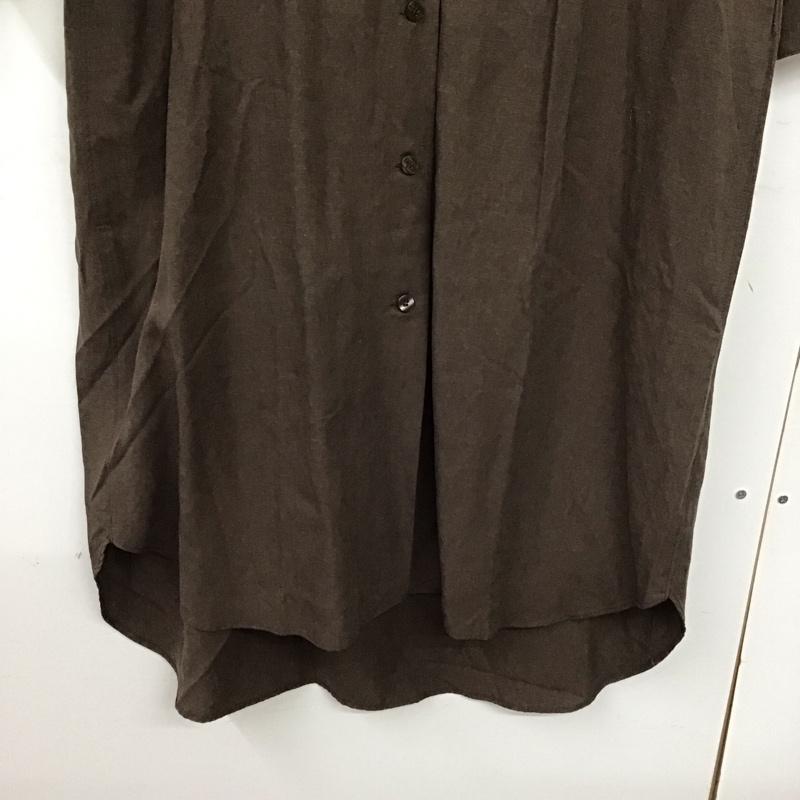マウジー MOUSSY シャツ、ブラウス 長袖 010dsh30-2570 DRAPELOOSELONGSHIRT FREE 無地 ダークブラウン / ダークブラウン /  レディース USED 古着 中古 10149650