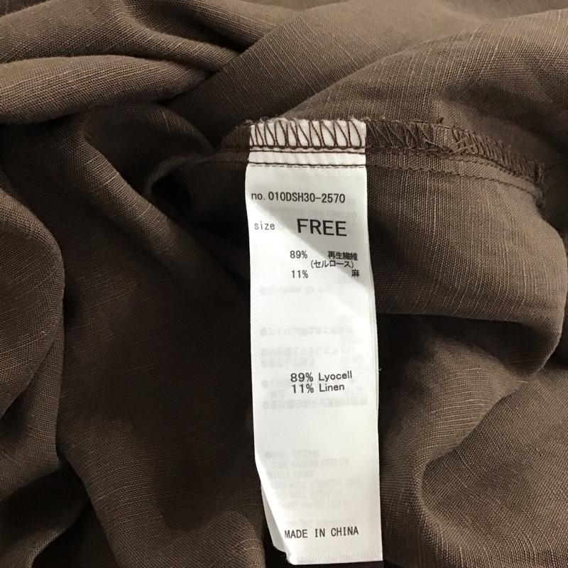 マウジー MOUSSY シャツ、ブラウス 長袖 010dsh30-2570 DRAPELOOSELONGSHIRT FREE 無地 ダークブラウン / ダークブラウン /  レディース USED 古着 中古 10149650