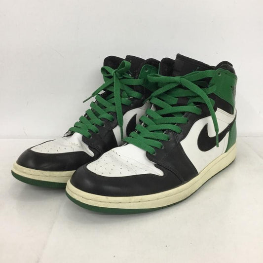 ナイキ NIKE スニーカー スニーカー 332550-101 AIR JORDAN 1 RETRO HIGH 27.5cm 27.5cm ロゴ、文字 白 / ホワイト / X 黒 / ブラック / X 緑 / グリーン /  メンズ USED 古着 中古 10149663