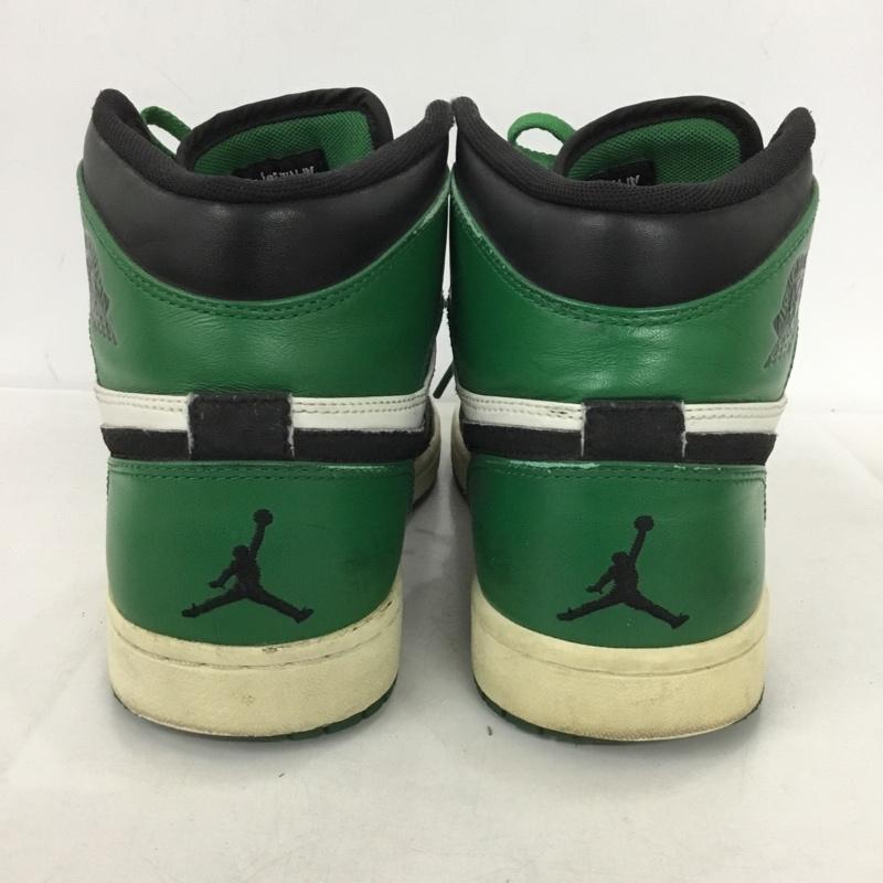 ナイキ NIKE スニーカー スニーカー 332550-101 AIR JORDAN 1 RETRO HIGH 27.5cm 27.5cm ロゴ、文字 白 / ホワイト / X 黒 / ブラック / X 緑 / グリーン /  メンズ USED 古着 中古 10149663