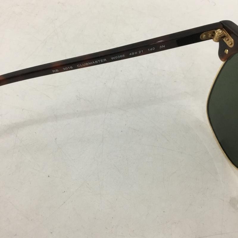 レイバン Ray-Ban めがね・サングラス サングラス RB3016 CLUBMASTER ケース付き ロゴ、文字 茶 / ブラウン / X 金 / ゴールド /  メンズ USED 古着 中古 10149677