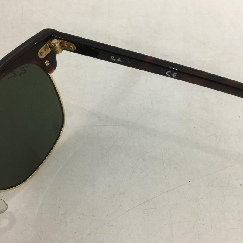 レイバン Ray-Ban めがね・サングラス サングラス RB3016 CLUBMASTER ケース付き ロゴ、文字 茶 / ブラウン / X 金 / ゴールド /  メンズ USED 古着 中古 10149677