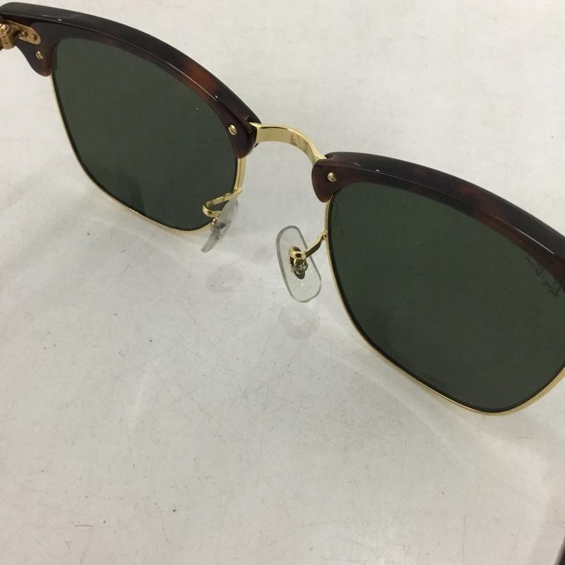 レイバン Ray-Ban めがね・サングラス サングラス RB3016 CLUBMASTER ケース付き ロゴ、文字 茶 / ブラウン / X 金 / ゴールド /  メンズ USED 古着 中古 10149677