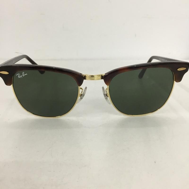 レイバン Ray-Ban めがね・サングラス サングラス RB3016 CLUBMASTER ケース付き ロゴ、文字 茶 / ブラウン / X 金 / ゴールド /  メンズ USED 古着 中古 10149677