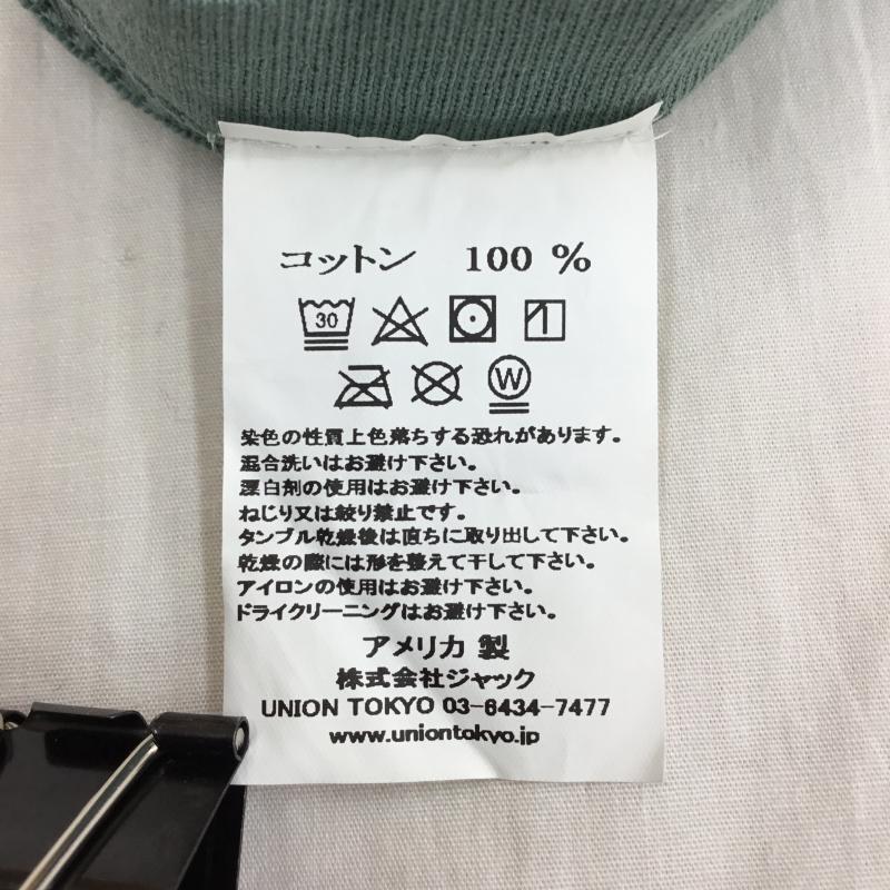 ユニオン UNION カットソー 長袖 UNION ORIGINAL TOKYO BIG LOGO L/S TEE ユニオン Tシャツ 4 ロゴ、文字 薄緑 / ライトグリーン /  メンズ USED 古着 中古 10149685