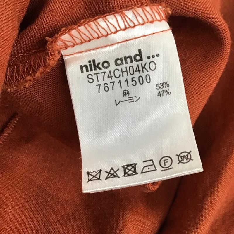ニコアンド niko and... ワンピース ロングスカート ロングワンピース ノースリーブワンピース フレアスカート 3 無地 橙 / オレンジ /  レディース USED 古着 中古 10149687
