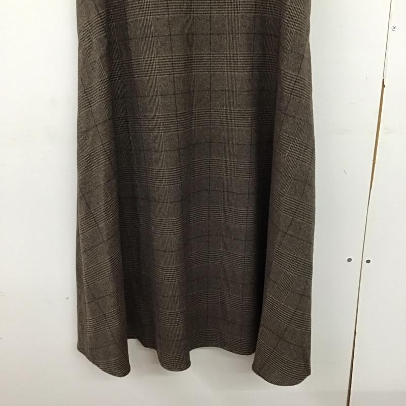 ロペピクニック ROPE  PICNIC ワンピース ロングスカート ノースリーブロングワンピース フレアスカート 36 チェック ダークブラウン / ダークブラウン /  レディース USED 古着 中古 10149694