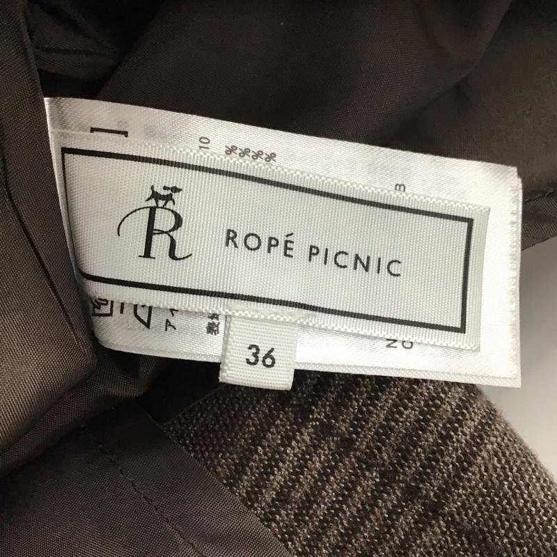 ロペピクニック ROPE  PICNIC ワンピース ロングスカート ノースリーブロングワンピース フレアスカート 36 チェック ダークブラウン / ダークブラウン /  レディース USED 古着 中古 10149694