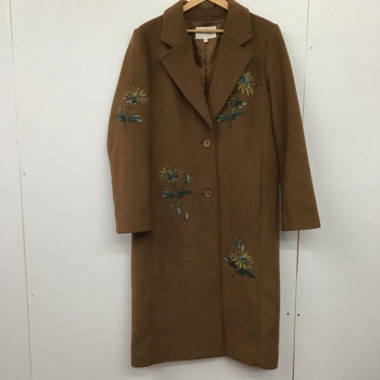 マウジー MOUSSY コート コート一般 010aav30-7450 FLOWEREMBROIDERYCOAT ロングコート 2 刺繍 茶 / ブラウン /  レディース USED 古着 中古 10149698