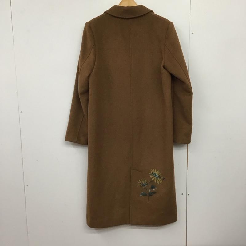 マウジー MOUSSY コート コート一般 010aav30-7450 FLOWEREMBROIDERYCOAT ロングコート 2 刺繍 茶 / ブラウン /  レディース USED 古着 中古 10149698