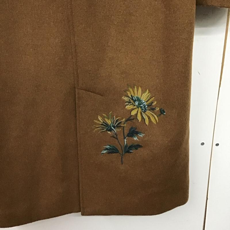 マウジー MOUSSY コート コート一般 010aav30-7450 FLOWEREMBROIDERYCOAT ロングコート 2 刺繍 茶 / ブラウン /  レディース USED 古着 中古 10149698