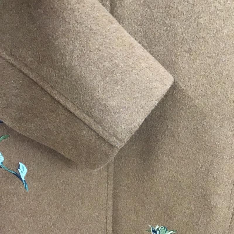 マウジー MOUSSY コート コート一般 010aav30-7450 FLOWEREMBROIDERYCOAT ロングコート 2 刺繍 茶 / ブラウン /  レディース USED 古着 中古 10149698