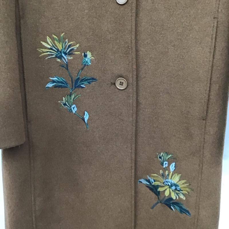 マウジー MOUSSY コート コート一般 010aav30-7450 FLOWEREMBROIDERYCOAT ロングコート 2 刺繍 茶 / ブラウン /  レディース USED 古着 中古 10149698