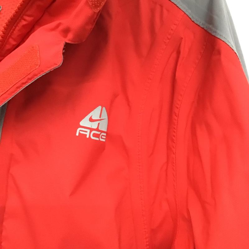 ナイキ エィシージー NIKE ACG ジャケット、上着 ジャンパー、ブルゾン ジップアップナイロンジャケット ジップアップパーカー アウター 00s XXL ロゴ、文字 赤 / レッド / X 灰 / グレー /  メンズ USED 古着 中古 10149704