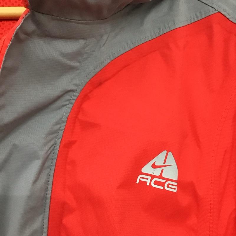 ナイキ エィシージー NIKE ACG ジャケット、上着 ジャンパー、ブルゾン ジップアップナイロンジャケット ジップアップパーカー アウター 00s XXL ロゴ、文字 赤 / レッド / X 灰 / グレー /  メンズ USED 古着 中古 10149704