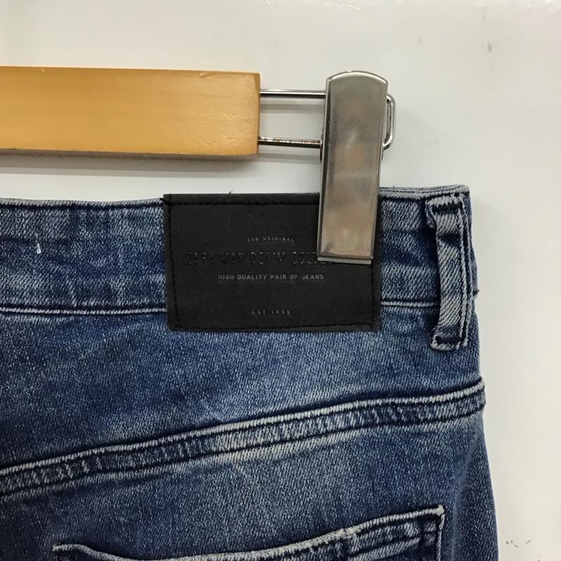 ザラ ZARA パンツ デニム、ジーンズ デニムパンツ スリムパンツ カジュアルパンツ ストレッチパンツ 38 ダメージ加工 インディゴ / インディゴ /  メンズ USED 古着 中古 10149716