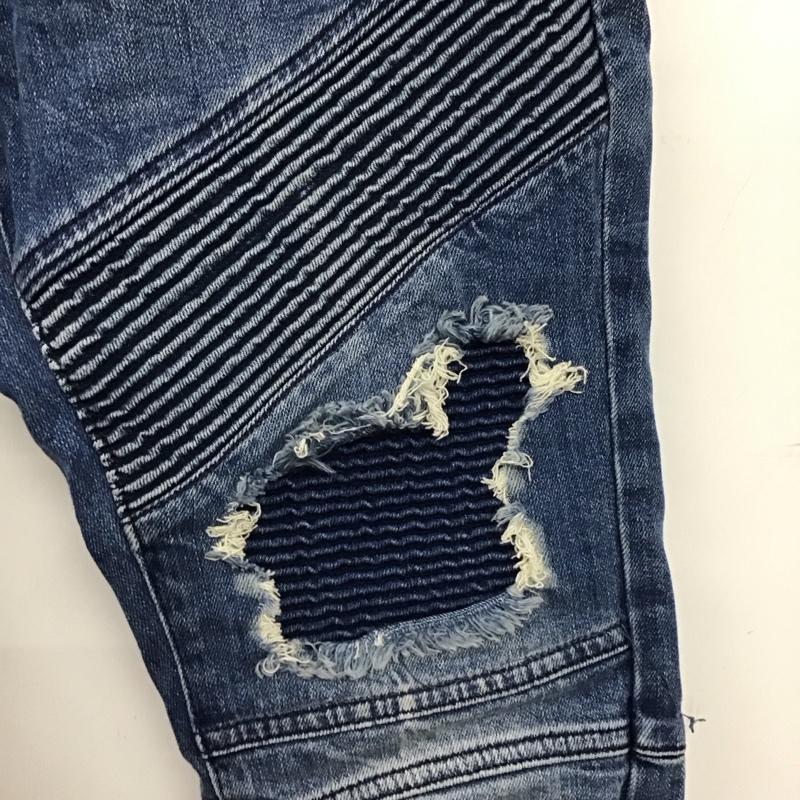 ザラ ZARA パンツ デニム、ジーンズ デニムパンツ スリムパンツ カジュアルパンツ ストレッチパンツ 38 ダメージ加工 インディゴ / インディゴ /  メンズ USED 古着 中古 10149716