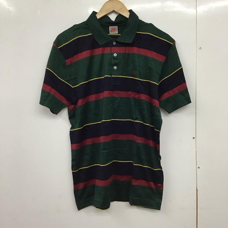 ナイキ NIKE ポロシャツ 半袖 半袖ポロシャツ カラーシャツ 半袖カットソー 90s ボーダー柄 マルチカラー / マルチカラー /  メンズ USED 古着 中古 10149724