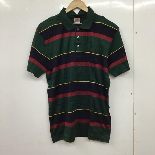 ナイキ NIKE ポロシャツ 半袖 半袖ポロシャツ カラーシャツ 半袖カットソー 90s ボーダー柄 マルチカラー / マルチカラー /  メンズ USED 古着 中古 10149724