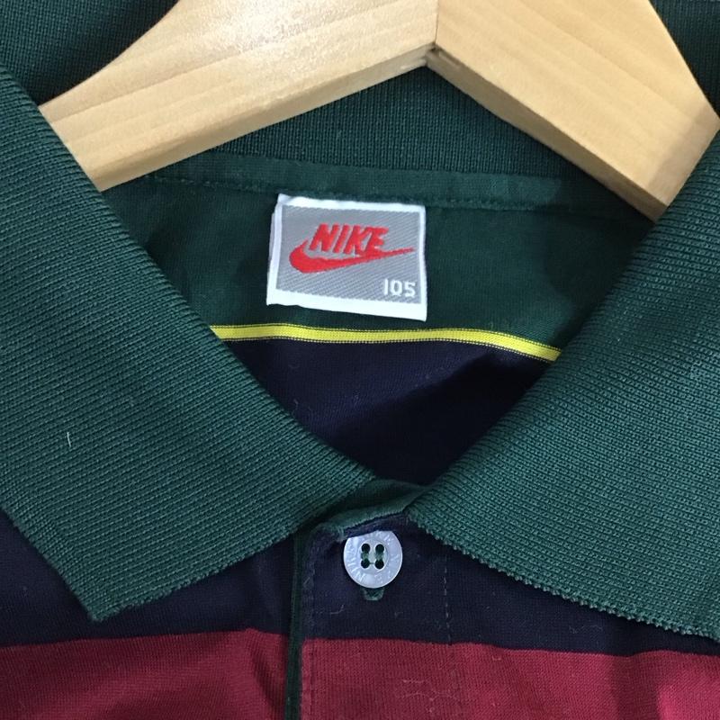 ナイキ NIKE ポロシャツ 半袖 半袖ポロシャツ カラーシャツ 半袖カットソー 90s ボーダー柄 マルチカラー / マルチカラー /  メンズ USED 古着 中古 10149724