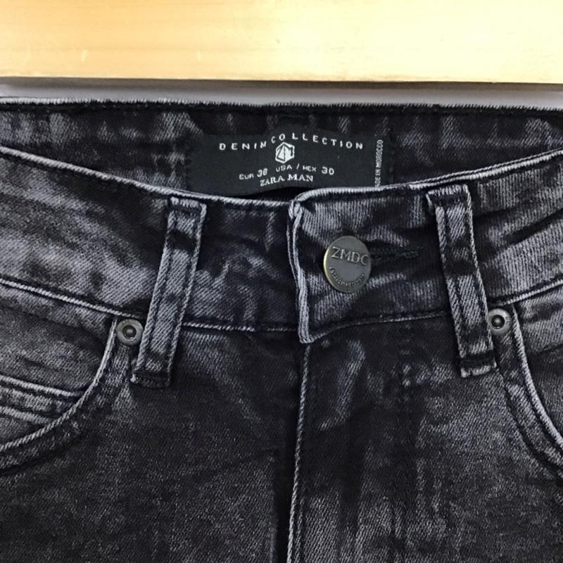 ザラメン ZARA MAN パンツ デニム、ジーンズ デニムパンツ スリムパンツ カジュアルパンツ ストレッチパンツ zmdc 38 無地 ダークグレー / ダークグレー /  メンズ USED 古着 中古 10149727