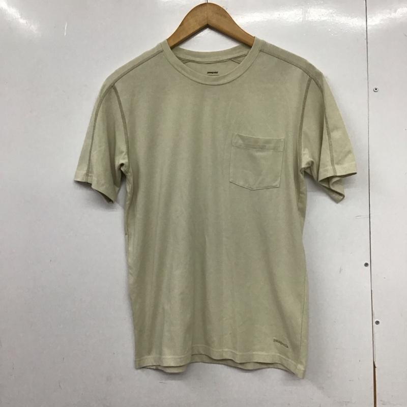 パタゴニア patagonia Tシャツ 半袖 半袖カットソー プリントTシャツ クルーネックカットソー S 無地 ベージュ / ベージュ /  メンズ USED 古着 中古 10149731
