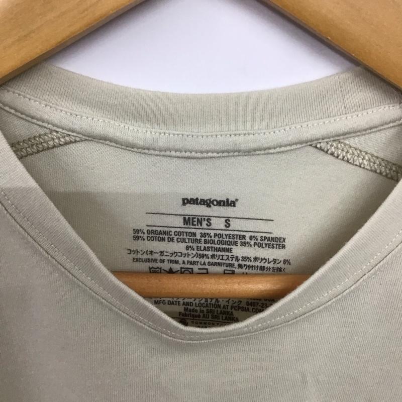 パタゴニア patagonia Tシャツ 半袖 半袖カットソー プリントTシャツ クルーネックカットソー S 無地 ベージュ / ベージュ /  メンズ USED 古着 中古 10149731