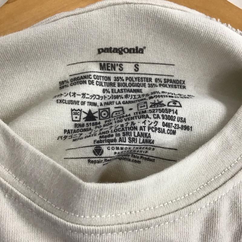 パタゴニア patagonia Tシャツ 半袖 半袖カットソー プリントTシャツ クルーネックカットソー S 無地 ベージュ / ベージュ /  メンズ USED 古着 中古 10149731