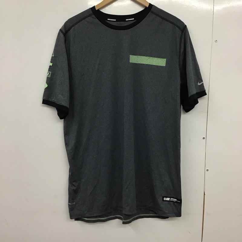 ナイキ NIKE Tシャツ 半袖 半袖カットソー プリントTシャツ クルーネックカットソー スポーツウェア XL ロゴ、文字 紺 / ネイビー /  メンズ USED 古着 中古 10149732