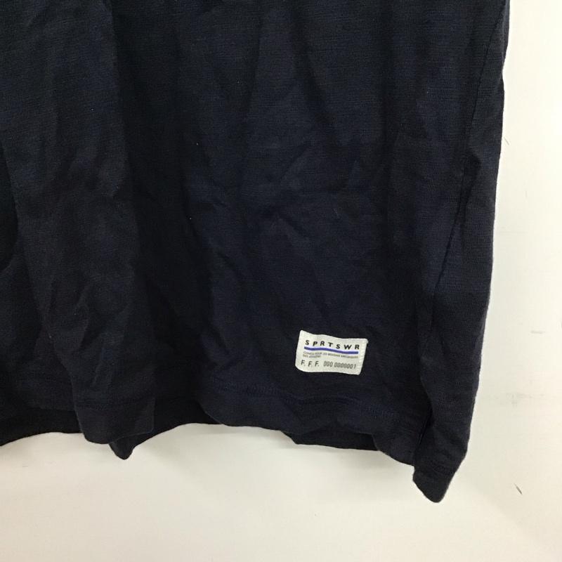 ナイキ NIKE Tシャツ 半袖 半袖カットソー プリントTシャツ ヘンリーネックカットソー XXL ロゴ、文字 紺 / ネイビー /  メンズ USED 古着 中古 10149733