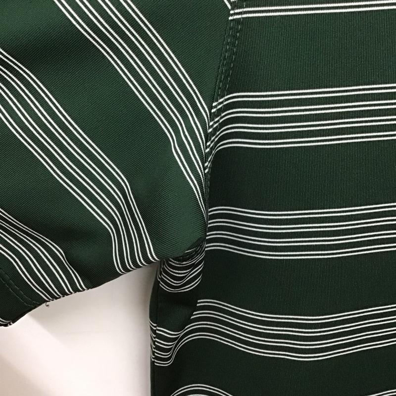 ナイキ NIKE ポロシャツ 半袖 半袖ポロシャツ ゴルフ シアトルマリナーズ L ボーダー柄 緑 / グリーン /  メンズ USED 古着 中古 10149736