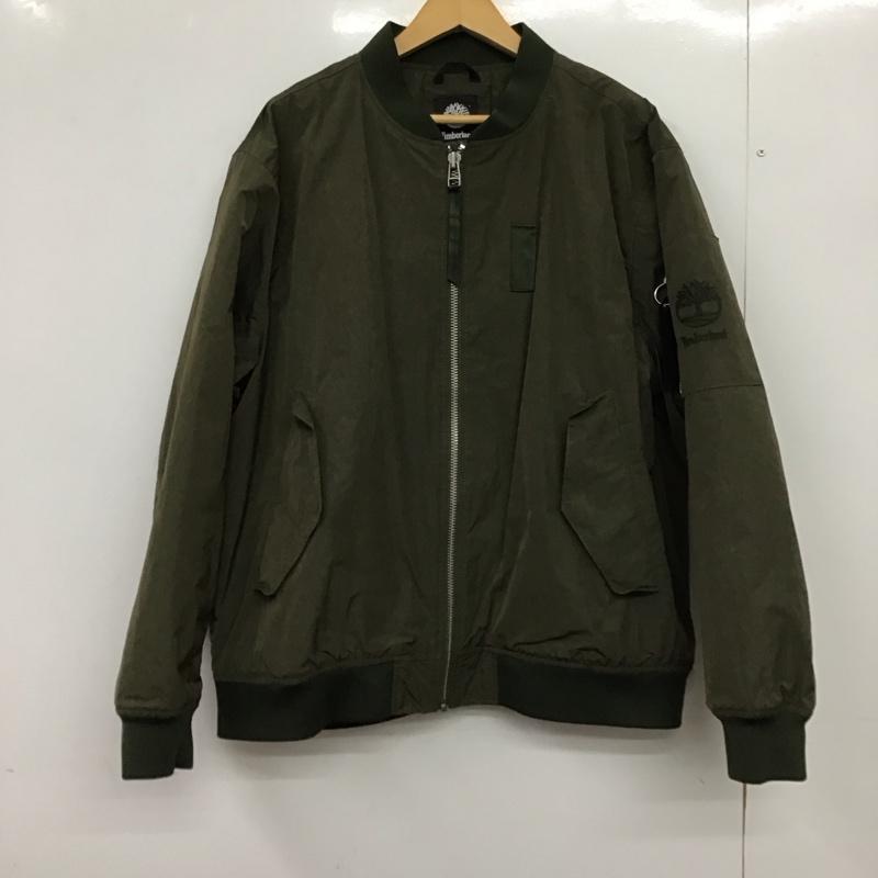 ティンバーランド Timberland ジャケット、上着 ジャンパー、ブルゾン ジップアップジャケット ナイロンジャケット アウター XL 無地 カーキ / カーキ /  メンズ USED 古着 中古 10149753