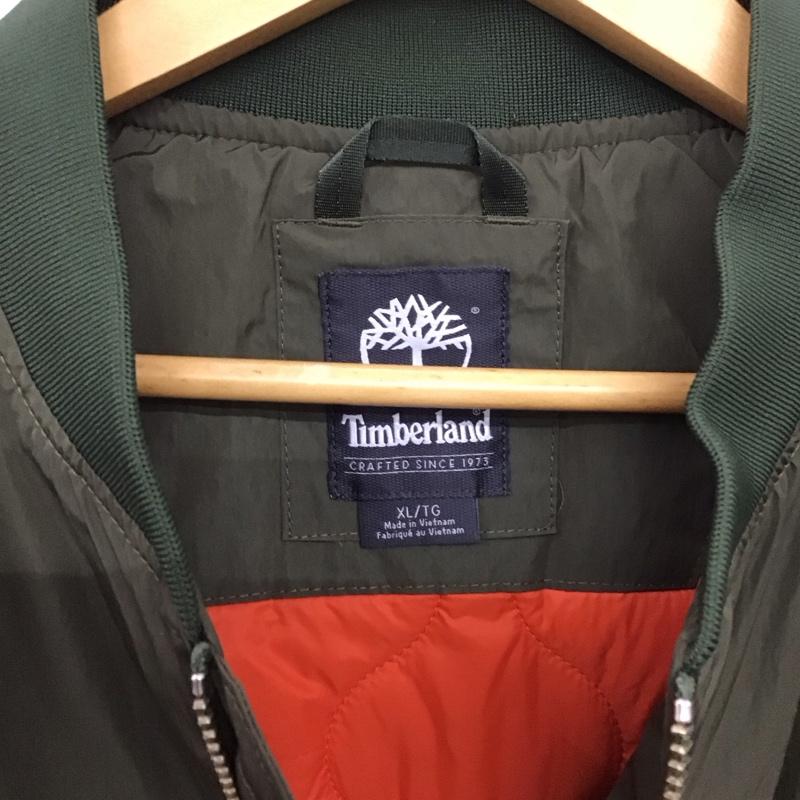 ティンバーランド Timberland ジャケット、上着 ジャンパー、ブルゾン ジップアップジャケット ナイロンジャケット アウター XL 無地 カーキ / カーキ /  メンズ USED 古着 中古 10149753