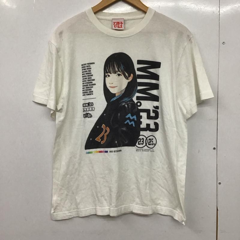 ビームス BEAMS Tシャツ 半袖 半袖カットソー プリントTシャツ モーニング娘 北川莉央 マンガードビームス L プリント 白 / ホワイト /  メンズ USED 古着 中古 10149754