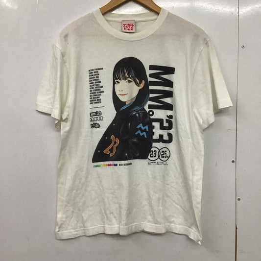 ビームス BEAMS Tシャツ 半袖 半袖カットソー プリントTシャツ モーニング娘 北川莉央 マンガードビームス L プリント 白 / ホワイト /  メンズ USED 古着 中古 10149754