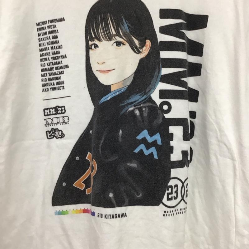 ビームス BEAMS Tシャツ 半袖 半袖カットソー プリントTシャツ モーニング娘 北川莉央 マンガードビームス L プリント 白 / ホワイト /  メンズ USED 古着 中古 10149754