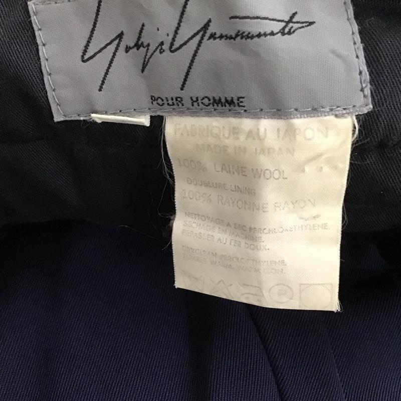 ヨウジヤマモトプールオム Yohji Yamamoto POUR HOMME パンツ ワークパンツ、ペインターパンツ ワイドパンツ カジュアルパンツ ワークパンツ パラシュートパンツ S 無地 紺 / ネイビー /  メンズ USED 古着 中古 10149761