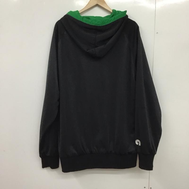 アカデミクス Akademiks パーカー 長袖 ジップアップパーカー 長袖パーカー カジュアルジャケット XL ロゴ、文字 黒 / ブラック /  メンズ USED 古着 中古 10149763