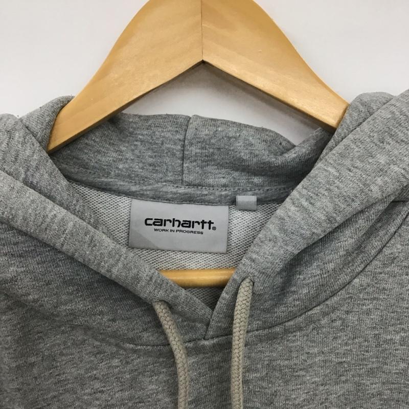 カーハート Carhartt パーカー 長袖 長袖パーカー プルオーバーパーカー スウェット M プリント 灰 / グレー /  メンズ USED 古着 中古 10149767