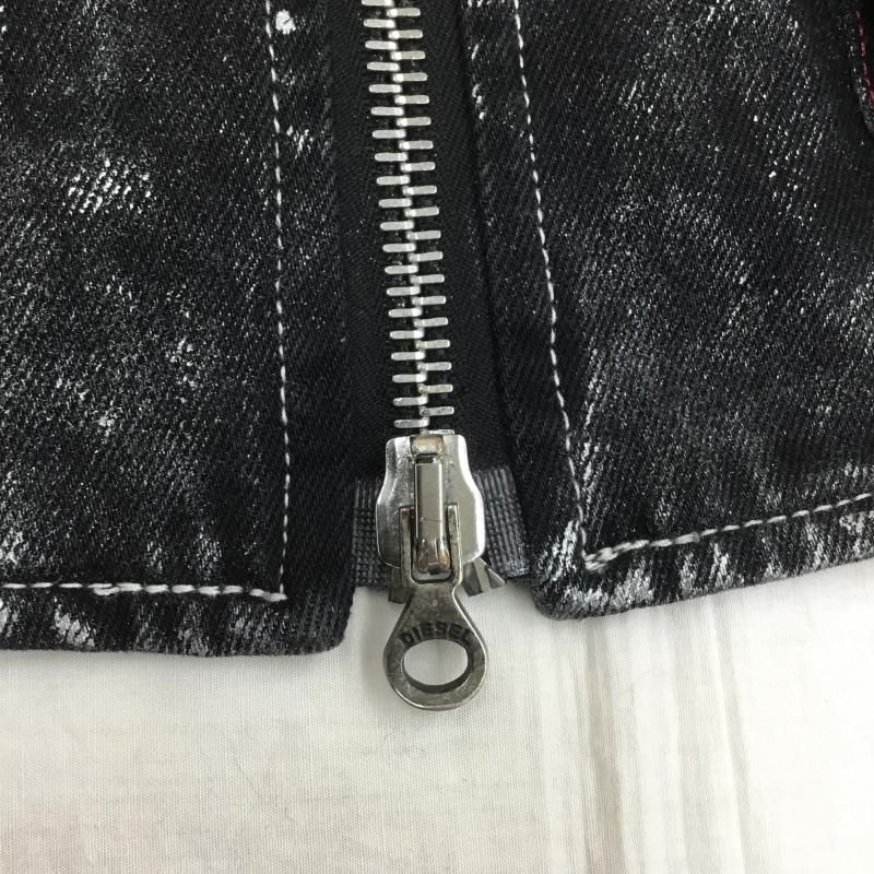 ディーゼル DIESEL ベスト ベスト 23AW ブラックデニムベスト XS ロゴ、文字 X ダメージ加工 黒 / ブラック /  メンズ USED 古着 中古 10149775