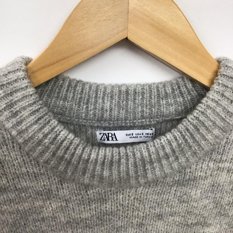 ザラ ZARA ニット、セーター 長袖 S 無地 灰 / グレー /  レディース USED 古着 中古 10149797